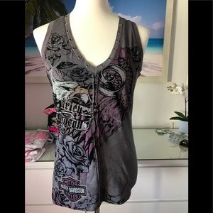 Harley Davidson velvet top